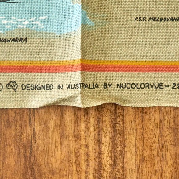 Vintage Australia Mildura Sunraysia Historic District Linen Cotton Tea Towel - Picture 5 of 7